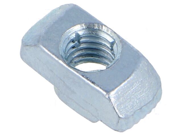 Moer; voor profielen; Gleufbreedte: 8mm; staal; zink; t-vormig Moer; voor profielen; Gleufbreedte: 8mm; staal; zink; t-vormig